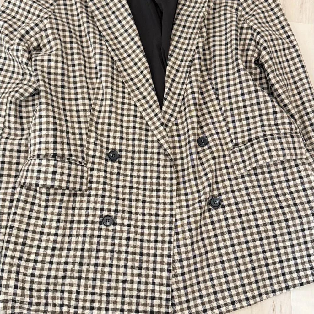 Rachel Zoe Black and Cream Checkered Blazer - Picture 2 of 4